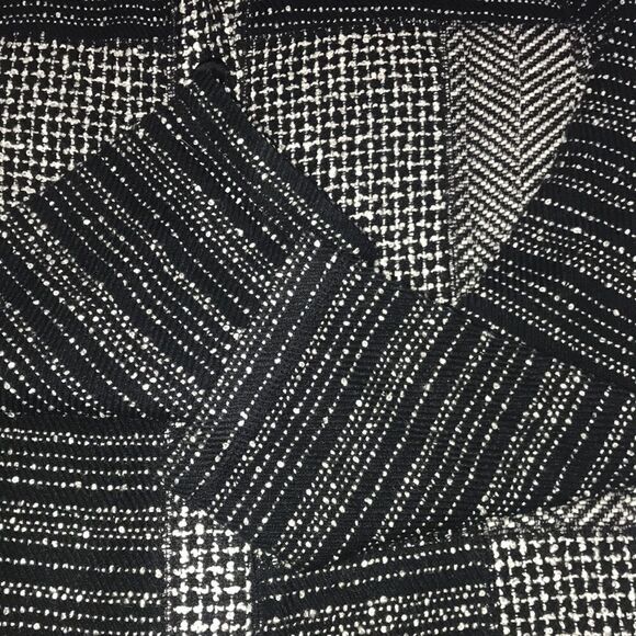 Chico’s Design Patchwork Look Jacket Button Front Black & White Size 1 Medium - Picture 5 of 12